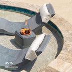 Classic White - in-Pool Chaise Lounger – Designed for Water Depths Up to 9” – Aqua Outdoors – Set of 2 – Compatible with All Pool Types - Poolside & Sun Deck Tanning