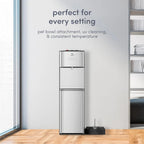 Limited Edition Self Cleaning Water Cooler Water Dispenser - 3 Temperature Settings - Hot, Cold & Room Water, Durable Stainless Steel Construction, Bottom Loading .