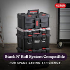Modular Tools Organizer for Garage Storage and DIY, 3 Piece Resin Rolling Tool Box System for Small Parts