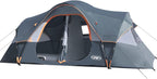 Camping Tent 10-Person-Family Tents, Parties, Music Festival Tent, Big, Easy Up, 5 Large Mesh Windows, Double Layer, 2 Room, Waterproof, Weather Resistant, 18ft x 9ft x78in