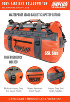 Ultimate Adventure Bag -1680D Heavy Duty Waterproof Travel Duffel Bags for Camping, Motorcycle Dry Bag, Waterproof Bags for Boating, Waterproof Duffle Backpack,Tactical Duffle Bag