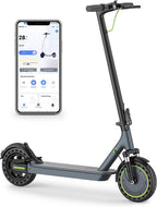 Electric Scooter - 8.5" Solid Tires, 350W Motor, Up to 19 MPH and 21-23 Miles Long-Range Portable Foldable Commuting Scooter for Adults with Double Braking System and App