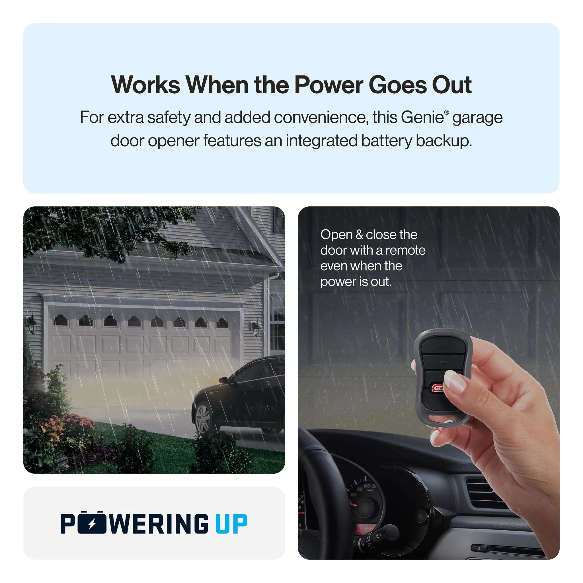Chain Drive 750 3/4 HPc Garage Door Opener w/Battery Backup - Heavy Duty.