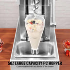 Ice Cream Blender 750W High Speed Mixer 1740 RPM 304 Stainless Steel New