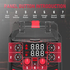 135Amp MIG Welder,110V Flux Core Welder Flux Core MIG/Lift TIG/Stick 3-in-1 Large LED Digital Display Welding Machine IGBT Inverter Welder FLUX-135PRO