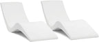 Classic White - in-Pool Chaise Lounger – Designed for Water Depths Up to 9” – Aqua Outdoors – Set of 2 – Compatible with All Pool Types - Poolside & Sun Deck Tanning