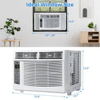 Window Air Conditioner With Reusable Filter & Controls, 6000 BTU 115V~, Suitable for 250 Sq.Ft