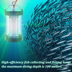 NS 500W LED Underwater Fishing Light 35,000 Lumen Night Fish Attracting Light IP68 Waterproof AC110V