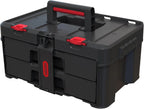 Modular Tools Organizer for Garage Storage and DIY, 3 Piece Resin Rolling Tool Box System for Small Parts