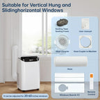 14000 BTU Portable Air Conditioners with Remote Control, 3-in-1 Free Standing Cooling AC Unit with Fan & Dehumidifier, Cools Room up to 700 sq.ft, Smart/Sleep Mode,3 Speed,Auto Swing,24H Timer