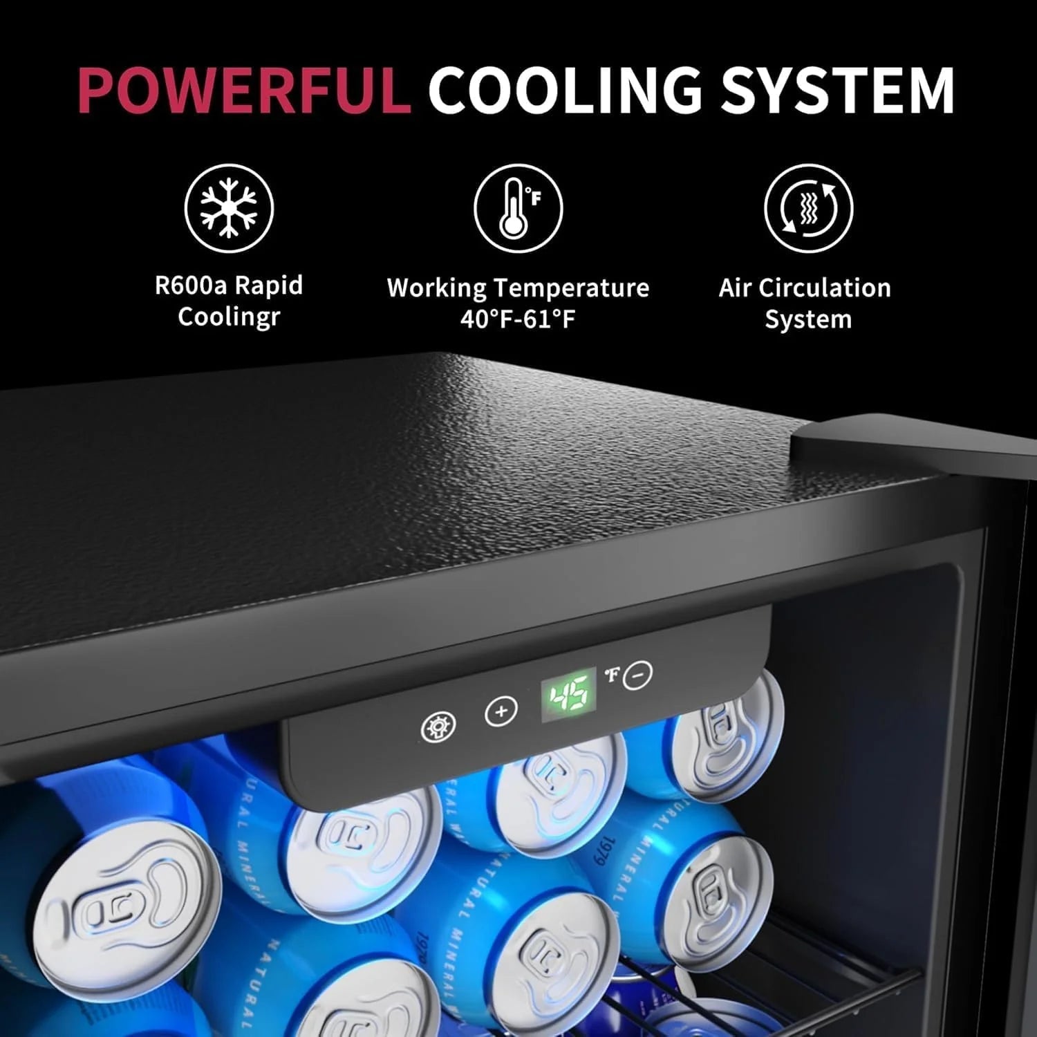Beverage Refrigerator Cooler - 126 Can Mini Fridge with Glass Door for Soda Beer or Wine, Beverage Cooler for Home, Office, Bar with Adjustable Removable Shelves, Silver