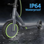 Electric Scooter - 8.5" Solid Tires, 350W Motor, Up to 19 MPH and 21-23 Miles Long-Range Portable Foldable Commuting Scooter for Adults with Double Braking System and App