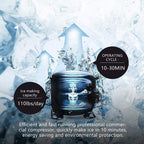 Commercial Ice – 110LBS/24H Stainless Steel Free-Standing Ice Machine Maker Air Cooling Ice