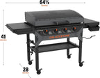 Iron-Forged 36" Omnivore Griddle – Premium Powder-Coated Steel with Reinforced Hood, Black Finish