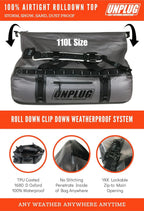 Ultimate Adventure Bag -1680D Heavy Duty Waterproof Travel Duffel Bags for Camping, Motorcycle Dry Bag, Waterproof Bags for Boating, Waterproof Duffle Backpack,Tactical Duffle Bag