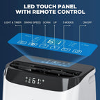 Portable Air Conditioner Cools Up to 700 Sq.Ft, 3-IN-1 Energy Efficient Portable AC Unit with Remote Control & Installation Kits for Large Room, Campervan, Office, Temporary Space