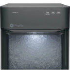Countertop Nugget Ice Maker | Ice Machine with WiFi Connectivity | Smart Home Kitchen Essentials | Black Stainless