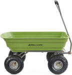 Heavy Duty Poly Utility Dump Wagon Garden Cart w/Pneumatic Tires, 6 Cu Ft - 1200 lb Capacity Outdoor Wheelbarrow for Yard, Landscaping & Gardening, Lawn Tractor or ATV Towable-Gorilla Carts