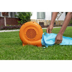 Up, In and Over Wonder Hoops 10' Inflatable Bounce House Park with Basketball and Slide. 126