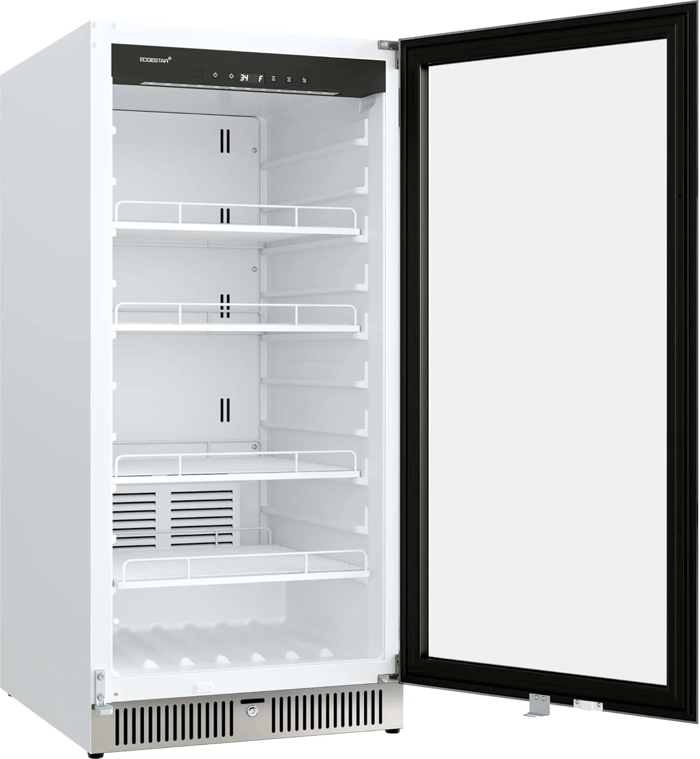22" Wide 10.1 Cu. Ft. Commercial Beverage Merchandiser – Stainless Steel, Temp Alarm, Reversible Door