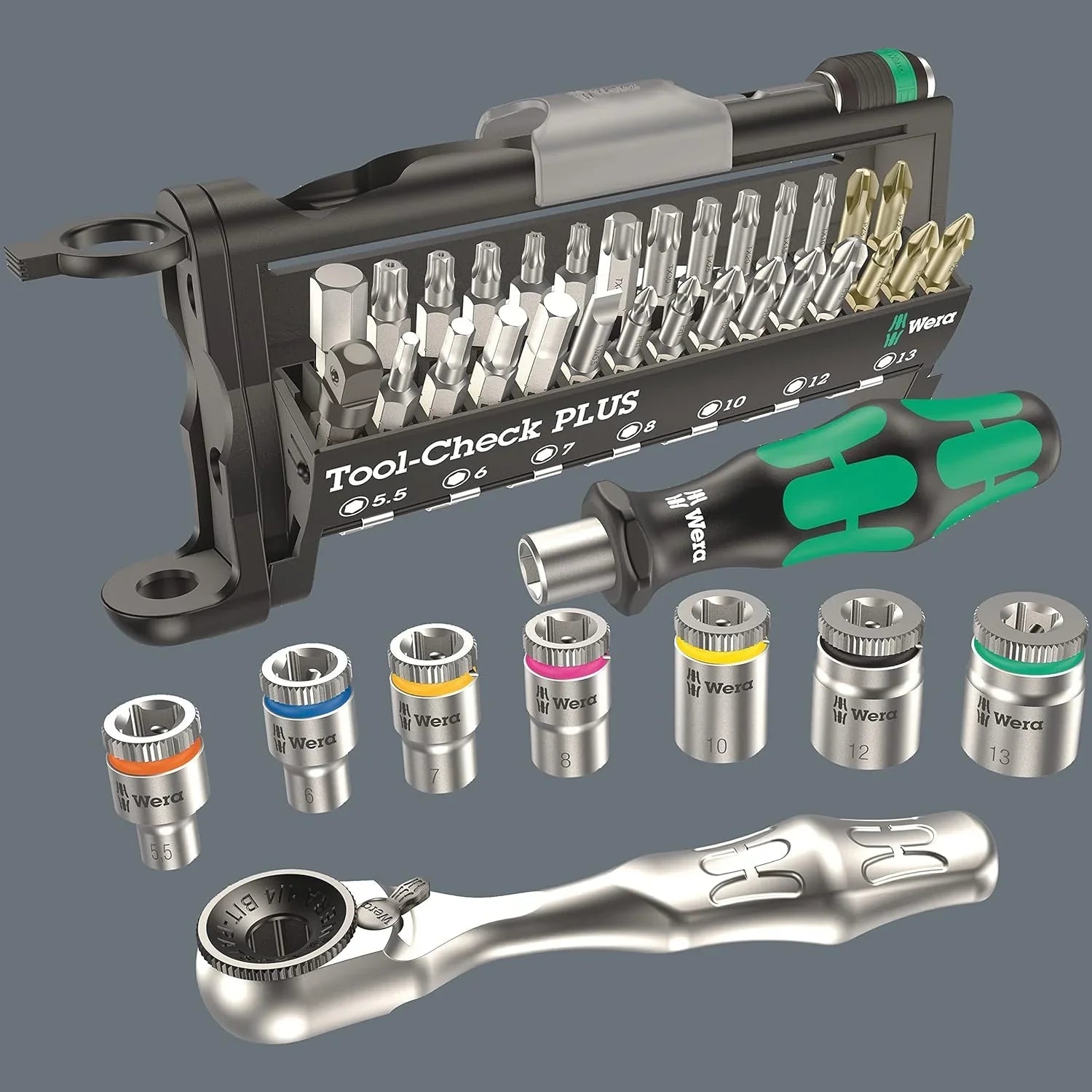 5003594001 8100 SB 2 Zyklop 3/8" Metric Ratchet Set ( Piece of 43)