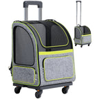 Hybrid Adventurer Pet Backpack with Removable Wheels and Telescopic Handle