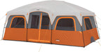 Straight Wall Cabin Tents | 10 Person / 11 Person / 12 Person Large Multi Room Family Tents for Car Camping & Outdoor Adventures