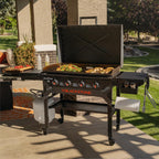 Iron-Forged 36" Omnivore Griddle – Premium Powder-Coated Steel with Reinforced Hood, Black Finish