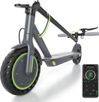 Electric Scooter - 8.5" Solid Tires, 350W Motor, Up to 19 MPH and 21-23 Miles Long-Range Portable Foldable Commuting Scooter for Adults with Double Braking System and App