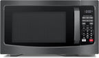 Air Fryer Combo 8-in-1 Countertop Microwave Oven, with Convection, Broil, Odor Removal Mode, 12.4" Position Memory Turntable, Child-Lock, 1.0 Cu.ft, Black Stainless Steel