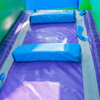 Purple Tropical Lightweight Premium Commercial Grade Water Slide Inflatable with Attached Pool for Kids and Adults (with Blower), Wet Dry Use, Summer Fun