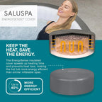 Inflatable Hot Tub Spa (71" x 26") | Portable Hot Tub with 2 Covers (1 Energy-Efficient Thermal Cover and 1 Standard Cover) | Fits Up to 2-4 Persons | Black