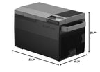 Car Refrigerator, 40 Qt(38L) Portable Refrigerator, Electric Cooler with Ice Maker, Dual Zone WIFI APP Control(-13℃~50℃), 12/24V DC/AC For Camping, Travel, Fishing, Outdoor, Truck
