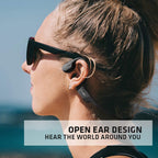 AfterShokz Aeropex Open-Ear Wireless Bone Conduction Headphones with Sport Belt, Cosmic Black, 2.3