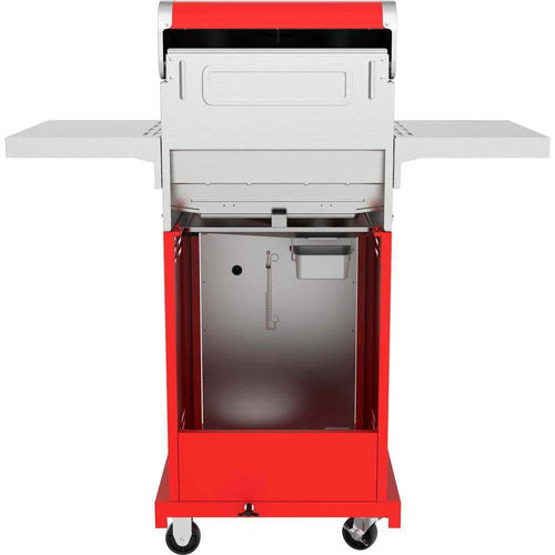 2-Burner Propane Gas Grill, Red �� Stainless Steel, 28,000 BTUs, Compact Design
