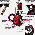 Electric Pressure Washer 2.0, Powerful 1.4 GPM 2000 PSI Car Pressure Washer Sprayer, Snub Nose & Tip Attachment, Use,Car Soap, Patio Boat RV Motorcycle Car Garage Deck.