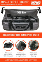 Ultimate Adventure Bag -1680D Heavy Duty Waterproof Travel Duffel Bags for Camping, Motorcycle Dry Bag, Waterproof Bags for Boating, Waterproof Duffle Backpack,Tactical Duffle Bag