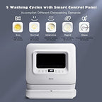 Portable Countertop Dishwasher, with 7.5L Openable Water Tank
