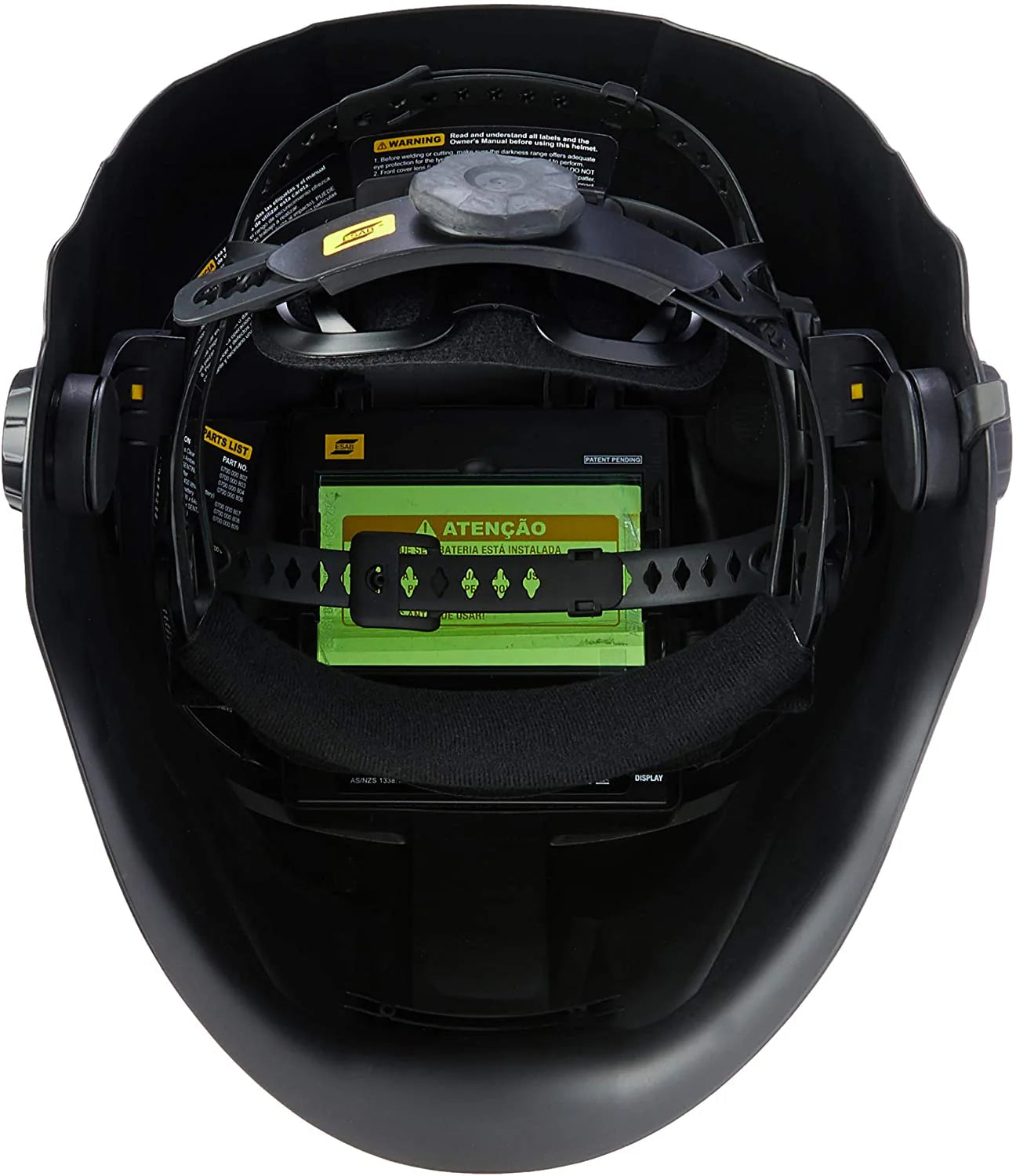 A50 Welding Helmet, Black, 3.93 x 2.36 in. (100 x 60 mm) Viewing Area.