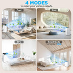 14000 BTU Portable Air Conditioners with Remote Control, 3-in-1 Free Standing Cooling AC Unit with Fan & Dehumidifier, Cools Room up to 700 sq.ft, Smart/Sleep Mode,3 Speed,Auto Swing,24H Timer