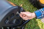 18" x 48" Tow Behind Poly Lawn Roller 550 lbs Weight with Water, Poly Drum and Steel Frame, with Plug. Designed for Lawn and Garden Tractors
