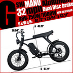Electric Mountain Bike for Adults | 20 x 4.0 Fat Tires, 1000W Motor, 48V 20Ah Removable Battery, Max Speed 45MPH, Shi Mano 7-Speed for Off-Road Adventures