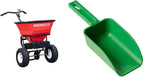 Multi-Purpose Walk Behind Push Spreader, 100 Pound Capacity, Multi Use Tool for Grass Seed, Salt, De-Icer, Fertilizer and Seeds
