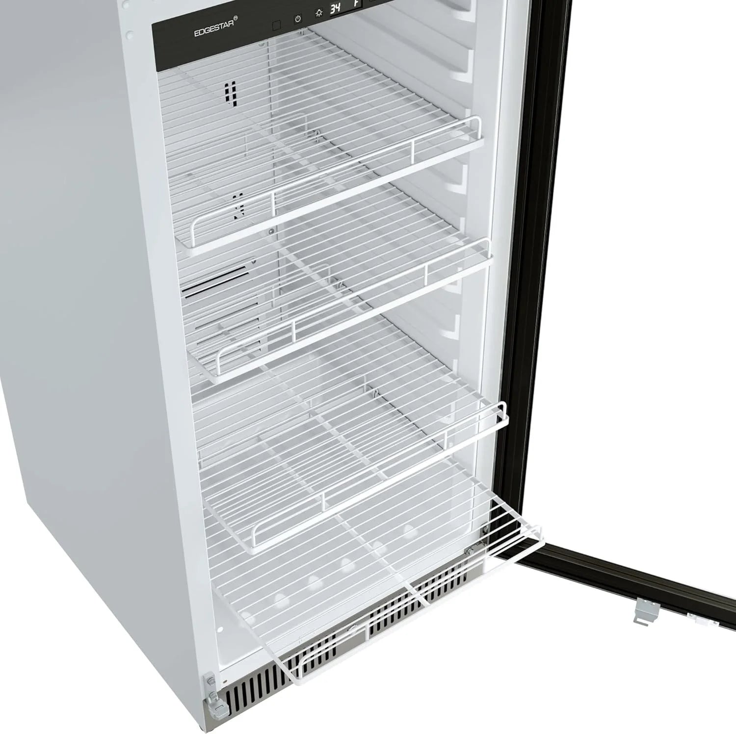22" Wide 10.1 Cu. Ft. Commercial Beverage Merchandiser – Stainless Steel, Temp Alarm, Reversible Door