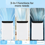 Portable Air Conditioner Cools Up to 700 Sq.Ft, 3-IN-1 Energy Efficient Portable AC Unit with Remote Control & Installation Kits for Large Room, Campervan, Office, Temporary Space