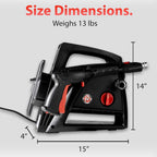 Electric Pressure Washer 2.0, Powerful 1.4 GPM 2000 PSI Car Pressure Washer Sprayer, Snub Nose & Tip Attachment, Use,Car Soap, Patio Boat RV Motorcycle Car Garage Deck.