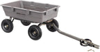 Heavy Duty Poly Utility Dump Wagon Garden Cart w/Pneumatic Tires, 6 Cu Ft - 1200 lb Capacity Outdoor Wheelbarrow for Yard, Landscaping & Gardening, Lawn Tractor or ATV Towable-Gorilla Carts
