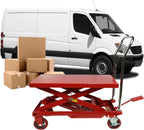 660LBS Hydraulic Lift Table Cart – 31" Lift Height, Double Scissor Design with 4 Wheels & Non-Slip Pad for Material Handling