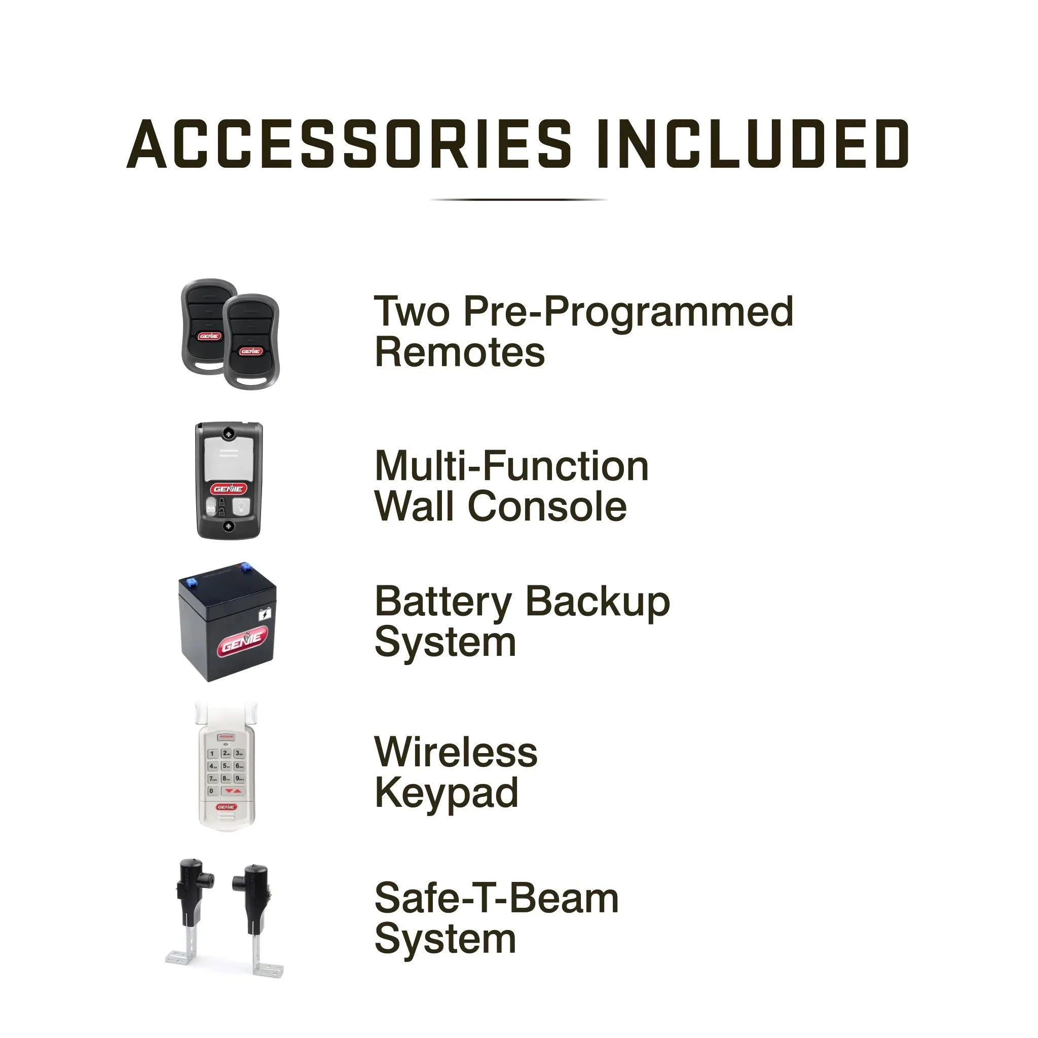 Chain Drive 750 3/4 HPc Garage Door Opener w/Battery Backup - Heavy Duty.