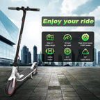 Electric Scooter - 8.5" Solid Tires, 350W Motor, Up to 19 MPH and 21-23 Miles Long-Range Portable Foldable Commuting Scooter for Adults with Double Braking System and App